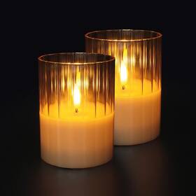 LED dekorace Solight Sada 2ks, skleněné svíčky, časovač, 2x AA béžová

 obrázek produktu 5 z 7