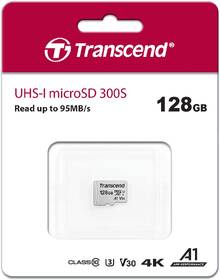 Paměťová karta Transcend 300S microSDXC 128GB UHS-I U3 V30 A1 (95R/45W) 

 obrázek produktu 1 z 1