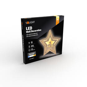LED dekorace Solight nástěnná - vánoční hvězda, 24x LED, 2x AA 

 obrázek produktu 8 z 8