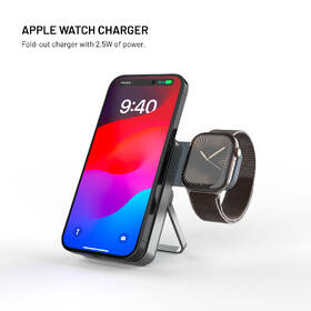 Powerbanka FIXED MagZen 5 Stand, nabíjení Apple Watch, MagSafe, 5000 mAh šedá

 obrázek produktu 5 z 10