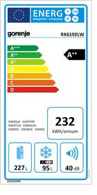 Chladnička s mrazničkou Gorenje RK 6192 LW bílá barva
