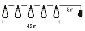 Party osvětlení EMOS 100 LED řetěz - 10x párty žárovky, 4,5 m, venkovní i vnitřní, vintage 

 obrázek produktu 4 z 5