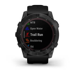 Chytré hodinky Garmin fenix 7X Sapphire Solar - Titan Black/Black Silicone Band 

 obrázek produktu 4 z 10
