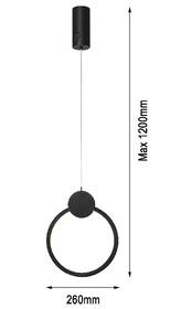 Závěsné svítidlo IMMAX NEO LITE OVALE SMART 26cm 18W s podporou BEACON, Wi-Fi, TUYA černé

 obrázek produktu 3 z 9