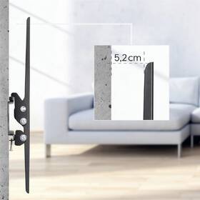 Držák TV Hama naklápěcí, pro úhlopříčky 37" až 75", nosnost 60 kg černá barva
