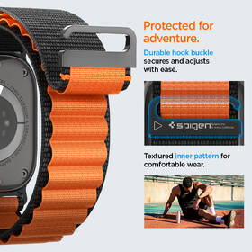 Řemínek Spigen Fabric na Apple Watch 49/46/45/44mm černý/oranžový

 obrázek produktu 13 z 15
