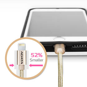 Kabel ADATA Sync & Charge USB/Lightning, 1m, MFi, opletený zlatý

 obrázek produktu 2 z 7