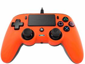 Gamepad Nacon Wired Compact Controller pro PS4 oranžová barva
