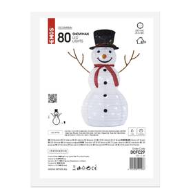 LED dekorace EMOS 80 LED sněhulák skládací, 90 cm, venkovní i vnitřní, studená bílá 

 obrázek produktu 3 z 4