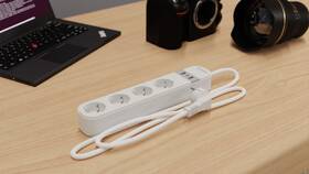 Kabel prodlužovací Tesla PS300, 4x zásuvka/1x USB-C/2x USB-A bílý

 obrázek produktu 5 z 9