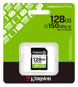 Paměťová karta Kingston Canvas Select Plus SDXC 128GB UHS-I U1 (R150) černá

 obrázek produktu 2 z 2