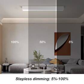 Stropní svítidlo IMMAX NEO LITE LUNGO SMART, 90cm, 29W, 2204lm, s podporou BEACON, Wi-Fi, TUYA bílé

 obrázek produktu 6 z 8