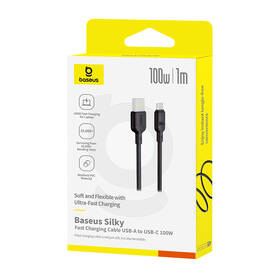 Kabel Baseus Silky USB/USB-C, 100W, 1m černý

 obrázek produktu 4 z 5