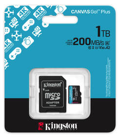 Paměťová karta Kingston MicroSDXC 1TB U3 UHS-I (200R/160W) + adaptér 

 obrázek produktu 4 z 4