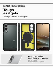 Kryt na mobil Spigen Tough Armor MagSafe na Samsung Galaxy S25 Edge zelený

 obrázek produktu 9 z 14