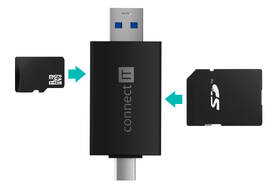Čtečka paměťových karet Connect IT USB-C/USB-A černá

 obrázek produktu 1 z 2