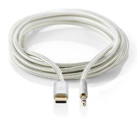 Kabel Nedis USB-C/3,5 mm jack, 1 m stříbrný

 obrázek produktu 1 z 4