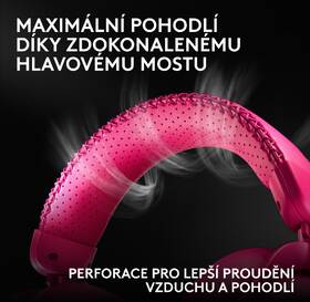 Headset Logitech G PRO X3 Lightspeed Wireless růžový

 obrázek produktu 15 z 17