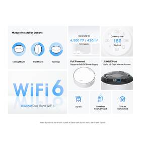 Komplexní Wi-Fi systém TP-Link Deco X50-PoE Mesh, AX3000 (2 ks) bílý

 obrázek produktu 5 z 11