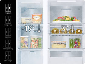Americká lednice Samsung RS90F66BEFEO černá barva
