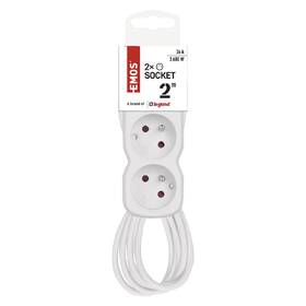 Kabel prodlužovací EMOS 2 x zásuvka, 2m bílý

 obrázek produktu 3 z 5