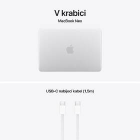 Notebook Apple 13" A18 Pro 6× CPU 5× GPU, 8 GB, 256 GB - stříbrný CZ 

 obrázek produktu 9 z 9