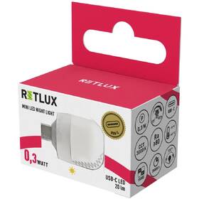 Noční světlo RETLUX USB-C mini bulb 0,3W WW bílé

 obrázek produktu 1 z 1
