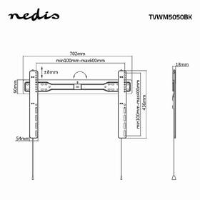 Držák TV Nedis nástěnný pevný, pro úhlopříčku 37 - 70 ", nosnost 35 kg černý

 obrázek produktu 3 z 3