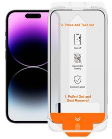 Tvrzené sklo RhinoTech 2.5D na Apple iPhone 13/13 Pro/14 + samoaplikátor 

 obrázek produktu 2 z 4