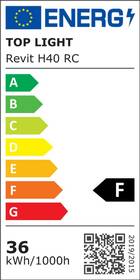 Stropní svítidlo Top Light Revit H40C RC, 36W, 3600lm, s dálkovým ovládačem, stmívání, teplá/neutrální/studená bílá černé

 obrázek produktu 1 z 3