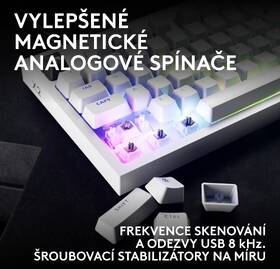Klávesnice Logitech PRO X2 RAPID, US INT'L bílá

 obrázek produktu 9 z 15