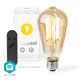 Chytrá žárovka Nedis SmartLife ST64, Wi-Fi, E27, 806 lm, 7 W, Teplá Bílá 

 obrázek produktu 3 z 5