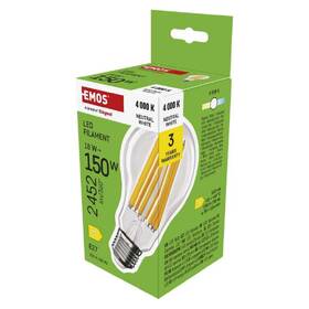 Žárovka LED EMOS Filament klasik, 18W, 2452lm, E27, neutrální bílá 

 obrázek produktu 2 z 3