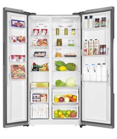 Americká lednice Haier HRF-522DG7 stříbrná barva
