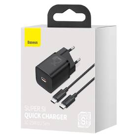Nabíječka do sítě Baseus Super Si USB-C 25W + USB-C kabel 1m černá

 obrázek produktu 5 z 5