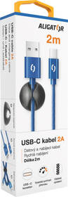 Kabel Aligator Premium USB/USB-C, 2m modrý

 obrázek produktu 1 z 5