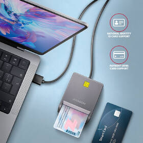 Čtečka eObčanek Axagon Smart card FlatReader / USB 2.0 / 1,2m šedá

 obrázek produktu 3 z 5