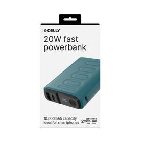 Powerbanka Celly 10000 mAh 20 W, Power Delivery, USB-C/USB-A, LCD černá

 obrázek produktu 1 z 2