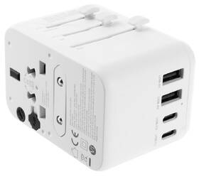 Cestovní adaptér FIXED Voyager pro EU, UK a USA/AUS, s 3xUSB-C a 2xUSB výstupem, GaN, PD 65W bílý

 obrázek produktu 8 z 12