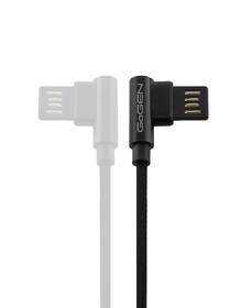 Kabel GoGEN USB/micro USB, 1m, oboustraný, opletený černá barva
