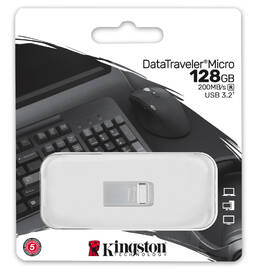 USB Flash Kingston DataTraveler Micro Metal 128GB stříbrný

 obrázek produktu 2 z 5