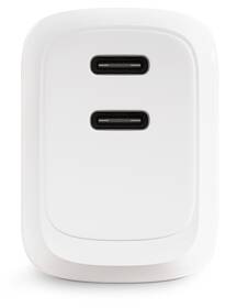 Nabíječka do sítě Epico 2x USB-C, 45W bílá barva
