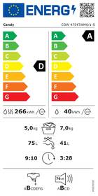 Pračka se sušičkou Candy COW 4754TWM6/1-S bílá barva

