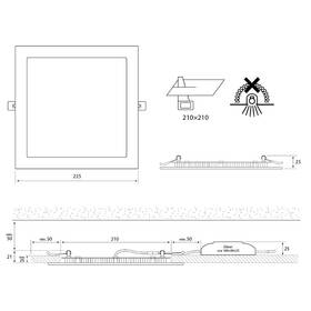 Vestavné svítidlo McLED Toro S21, 21W, 2700K bílá barva
