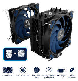 Chladič CPU AKASA Alucia H4 Plus + Alucia SC12 Fan černý

 obrázek produktu 1 z 5