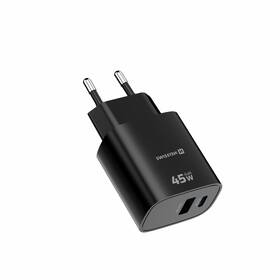 Nabíječka do sítě Swissten EDGE GaN 1x USB-C PD 45W/1x USB-A 18W QC černá

 obrázek produktu 1 z 8
