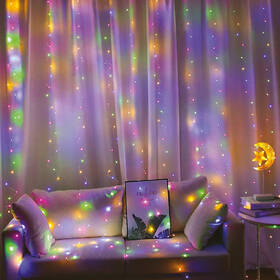 Vánoční osvětlení ColorWay vnitřní, 300 LED, 3× 3m, 220–240V AC, vícebarevné 

 obrázek produktu 1 z 5