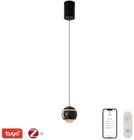 Závěsné svítidlo IMMAX NEO DORMINE SMART stahovací, Zigbee 3.0, TUYA - perleťově černé 

 obrázek produktu 2 z 11