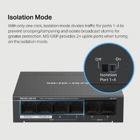 Switch Mercusys MS106P 6-Port FE (4-Port PoE+ 67W) černý

 obrázek produktu 5 z 9