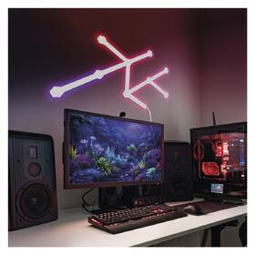 Nástěnné svítidlo EMOS GoSmart, 34 W, RGB Lines (9 ks) bílá barva
